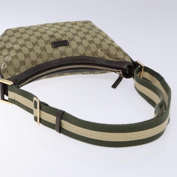 GUCCI GG Canvas Shoulder Bag Beige Gold - Picture 7 of 16